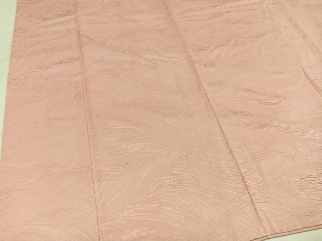 平和屋着物●上質な色無地 立波地紋 赤香色 正絹 逸品 AABL7472ph