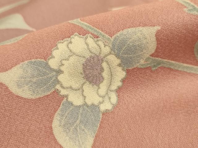 平和屋着物■上質な小紋 枝花文 暈し染め 正絹 逸品 AABL7487br