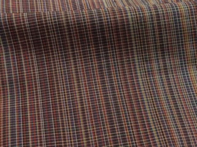 平和屋着物■本場縞大島紬 格子 正絹 逸品 AABL7497sx