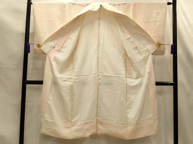 平和屋着物■長襦袢 袷 流水花文 暈し染め 松坂屋扱い 正絹 逸品 AABL7504sx
