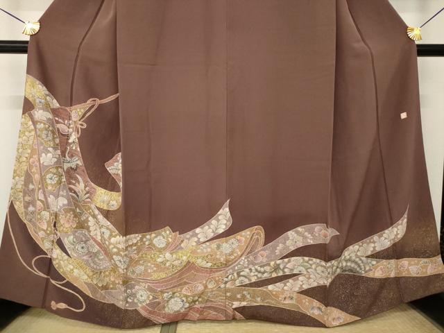 平和屋着物●豪華色留袖 作家物 辻が花 几帳飛鶴花文 千鳥 金彩 正絹 逸品 AABL7532ck