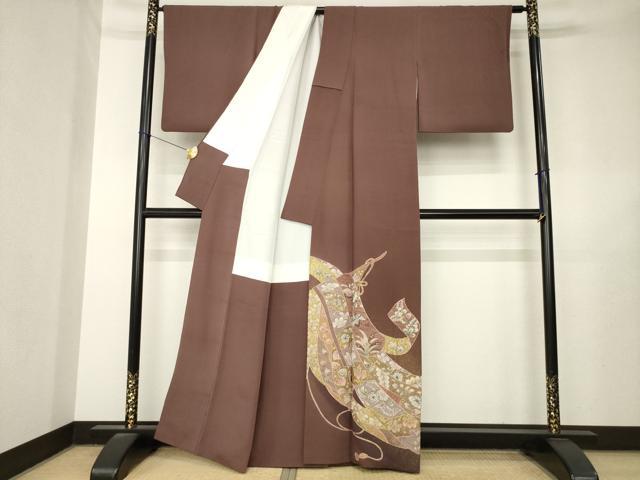 平和屋着物●豪華色留袖 作家物 辻が花 几帳飛鶴花文 千鳥 金彩 正絹 逸品 AABL7532ck