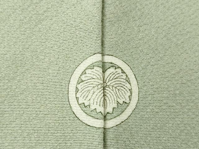 平和屋着物●上質な色無地 柳鼠色 正絹 逸品 AABL7564ck