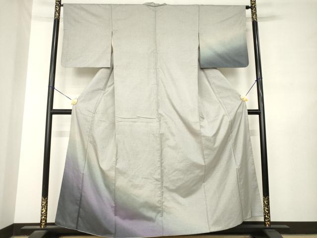 平和屋着物●本場大島紬 染大島 訪問着 霞文 暈し染め 正絹 逸品 AABL7576ck