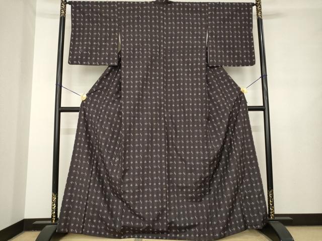 平和屋着物●本場琉球絣 紬 正絹 逸品 AABL7584ck