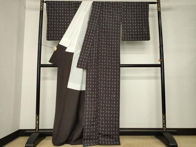 平和屋着物●本場琉球絣 紬 正絹 逸品 AABL7584ck
