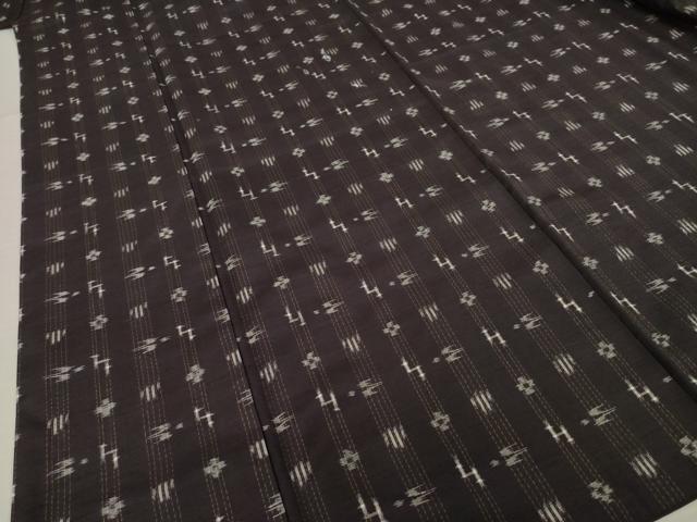 平和屋着物●本場琉球絣 紬 正絹 逸品 AABL7584ck