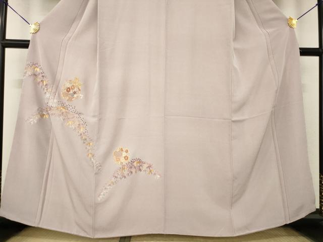 平和屋着物●訪問着 総刺繍 駒刺繍 雪輪花文 正絹 逸品 未使用 AABL7585ck