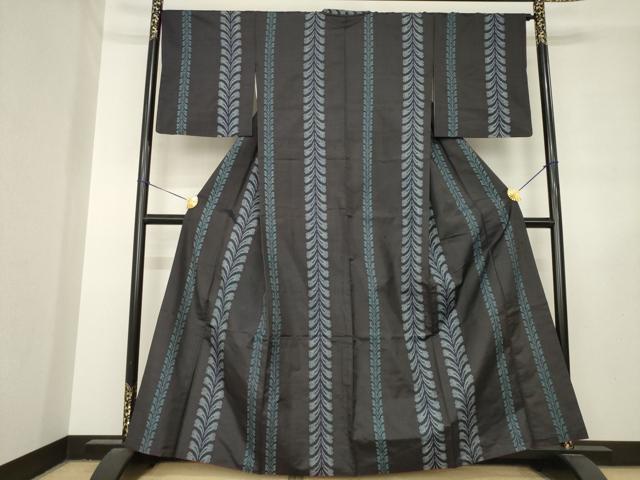平和屋着物●本場大島紬 割込み絣 間道 正絹 逸品 AABL7591ck