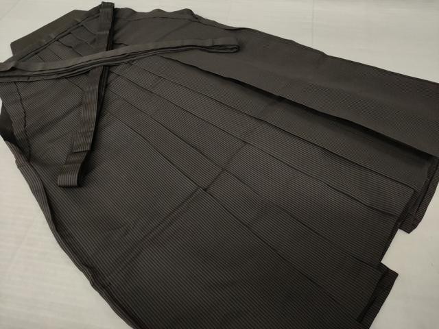 平和屋着物●男性 馬乗り袴 縞 正絹 逸品 AABL7604ck