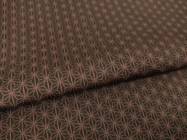 平和屋着物●お召 麻の葉文様 正絹 逸品 未使用 AABL7613ck