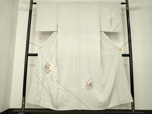 平和屋着物●訪問着 友禅 作家物 花丸文 正絹 逸品 AABL7620ck