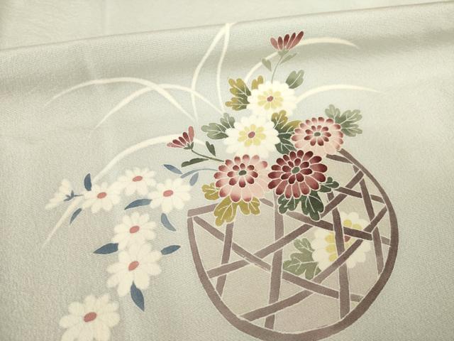 平和屋着物●訪問着 友禅 作家物 花丸文 正絹 逸品 AABL7620ck