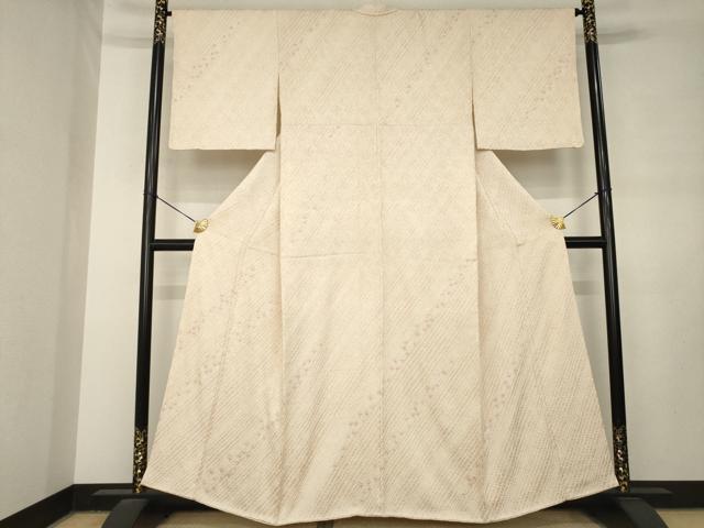 平和屋着物●訪問着 総絞り 斜縞 正絹 逸品 AABL7635ck