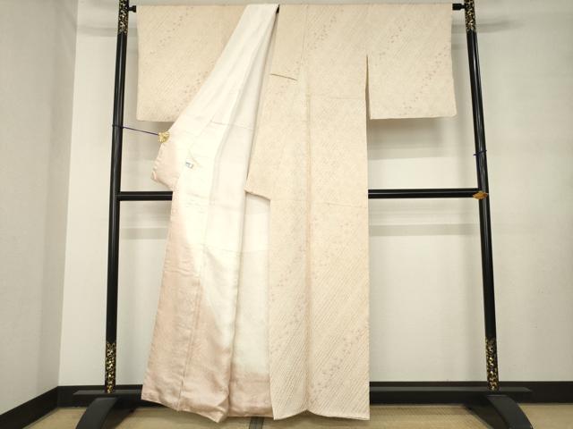 平和屋着物●訪問着 総絞り 斜縞 正絹 逸品 AABL7635ck