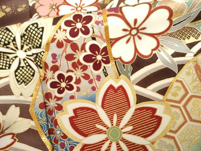 平和屋着物●豪華振袖 駒刺繍 流水吉祥花文 暈し染め 金彩 正絹 逸品 AABL7662cs