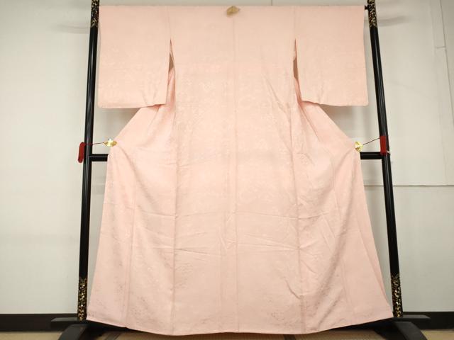 平和屋着物●上質な色無地 更紗花地紋 虹色 正絹 逸品 未使用 AABL7706cs