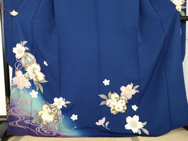 平和屋着物●豪華振袖 流水に桜 暈し染め 金糸 金彩 正絹 逸品 AABL7711cs
