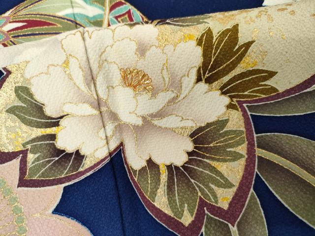 平和屋着物●豪華振袖 流水に桜 暈し染め 金糸 金彩 正絹 逸品 AABL7711cs