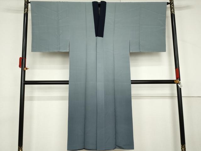 平和屋着物●男性 長襦袢 袷 手描き 立波風景松文 金彩 正絹 逸品 未使用 AABL7741cs