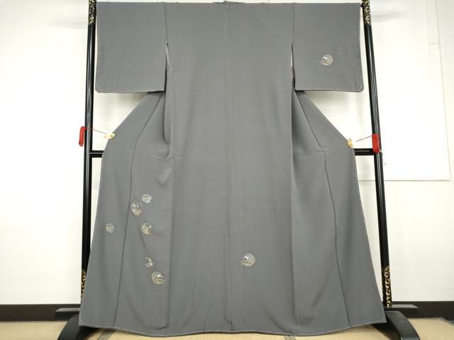 平和屋着物●訪問着 総刺繍 花丸文 金糸 正絹 逸品 AABL7746cs