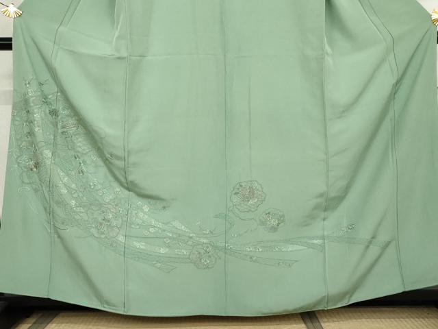 平和屋着物●中国三大刺繍 汕頭刺繍 スワトウ刺繍 総刺繍 訪問着 几帳雪輪花文 正絹 逸品 AABL7753cs