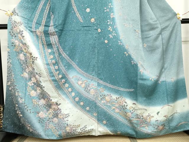 平和屋着物●訪問着 辻が花 絞り 暈し染め 正絹 逸品 AABL7755cs