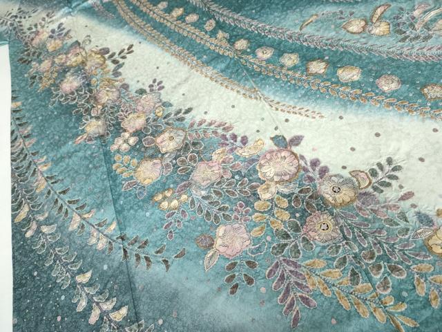 平和屋着物●訪問着 辻が花 絞り 暈し染め 正絹 逸品 AABL7755cs
