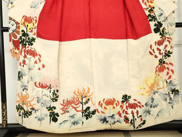 平和屋本店●アンティーク 大正ロマン 振袖 乱菊 金彩 正絹 逸品 AABL7792cs
