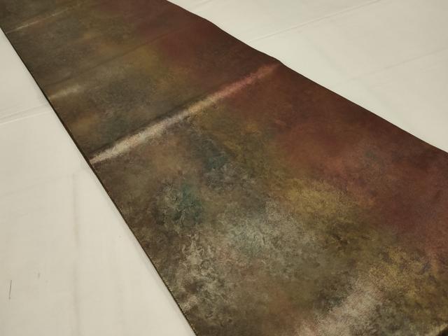 平和屋着物◎六通柄袋帯 霞文 金糸 引箔 正絹 逸品 AABL7814ou