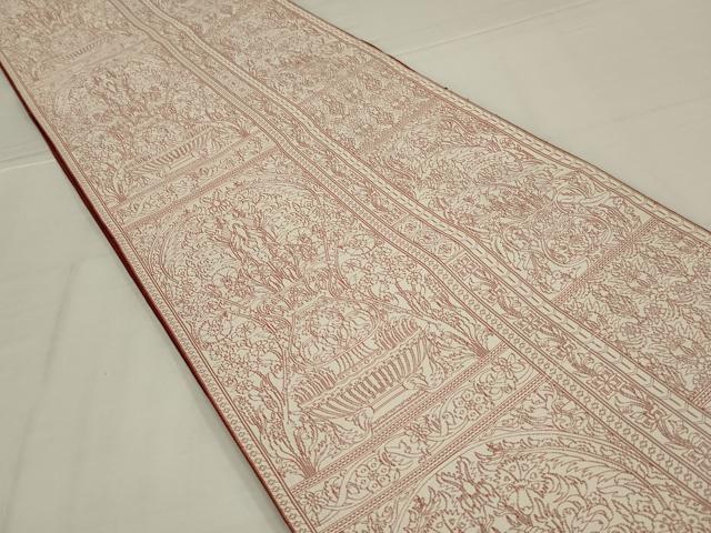 平和屋着物◎両面 全通柄袋帯 飾花文 正絹 逸品 未使用 AABL7839ou