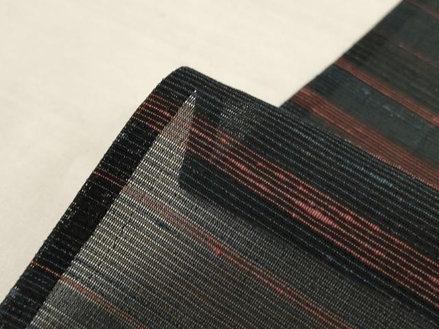 平和屋着物*夏物 小紋 絽 横段文 正絹 逸品 AABL7842jd