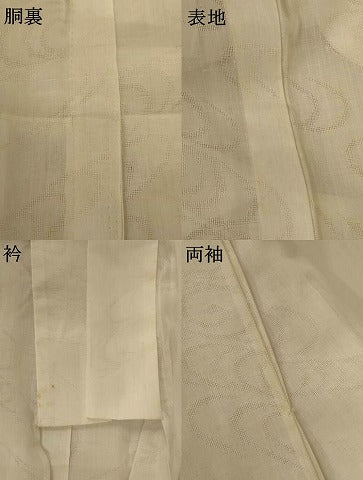 平和屋着物*夏物 長襦袢 流水紋紗 白色 AABL7877jd