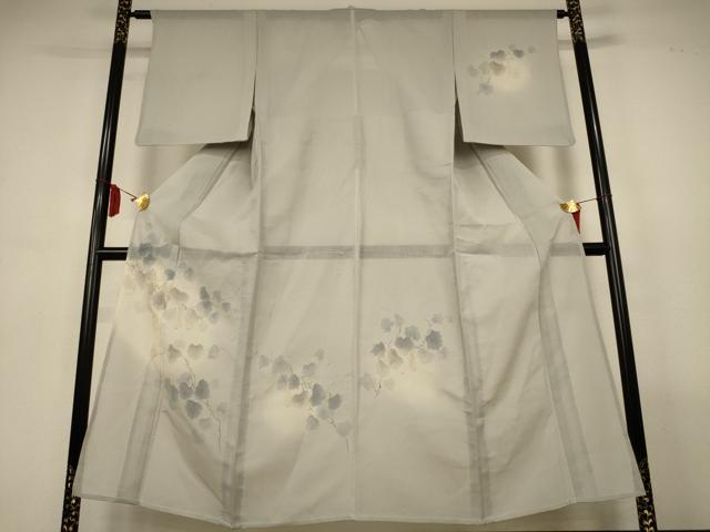 平和屋着物*夏物 訪問着 紗紬 蔦の葉文 暈し染め 正絹 逸品 AABL7885jd