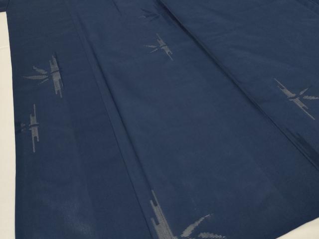 平和屋着物*夏物 色無地 縦絽 笹竹紋紗 褐返色 正絹 逸品 AABL7886jd