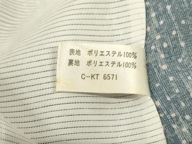 平和屋着物*夏物 小紋 紗 舞花文 洗える着物 AABL7903jd