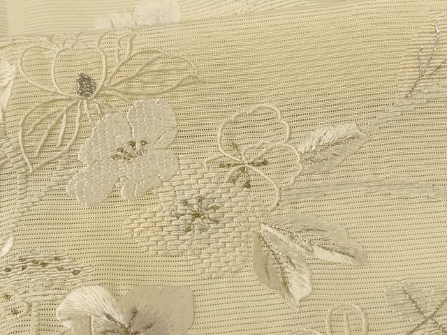 平和屋着物*夏物 訪問着 絽 手刺繍 草花文 暈し染め 正絹 逸品 AABL7909jd