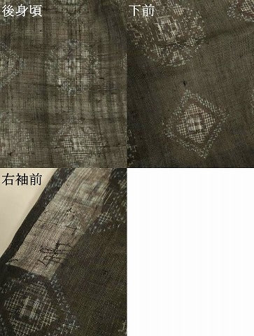 平和屋着物*夏物 重要無形文化財 本場宮古上布 幾何学文様 苧麻 逸品 AABL7911jd
