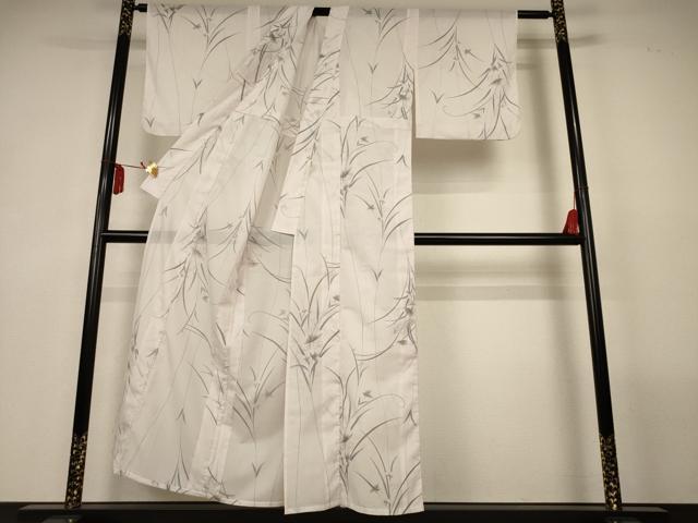 平和屋着物*夏物 小紋 絽 草花文 洗える着物 AABL7931jd