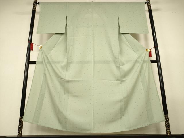 平和屋着物*夏物 小紋 絽 舞花文 正絹 逸品 AABL7938jd