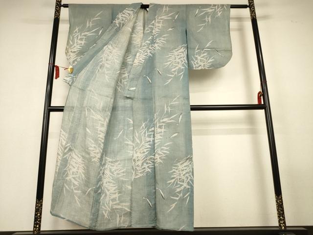 平和屋着物*夏物 上布 魚 麻 逸品 AABL7946jd