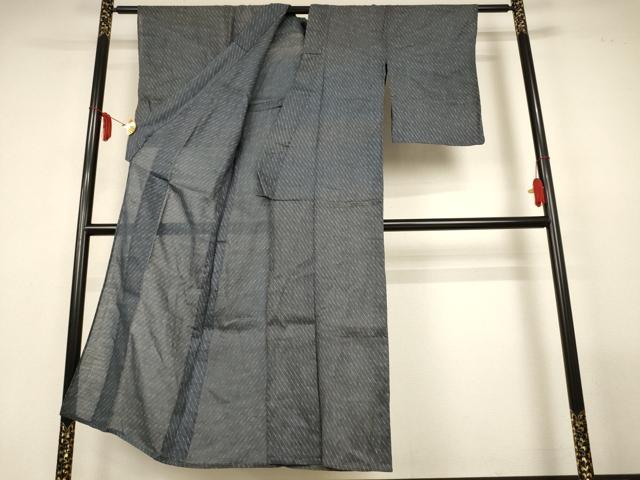 平和屋着物*夏物 上布 変わり斜縞 麻 逸品 AABL7947jd