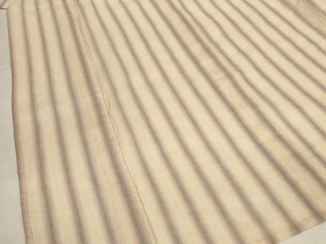 平和屋着物*夏物 本場小千谷ちぢみ 縞 証紙付き 麻 逸品 AABL7955jd