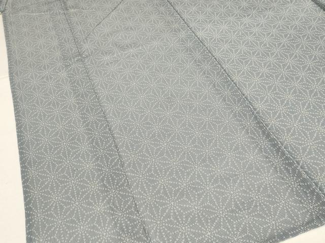平和屋着物*夏物 風通お召 紗 麻の葉文様 正絹 逸品 AABL7982jd