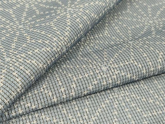 平和屋着物*夏物 風通お召 紗 麻の葉文様 正絹 逸品 AABL7982jd