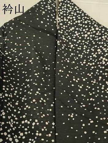 平和屋着物*夏物 小紋 絽 霞文 黒地 正絹 逸品 AABL7983jd
