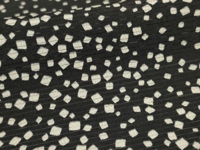 平和屋着物*夏物 小紋 絽 霞文 黒地 正絹 逸品 AABL7983jd