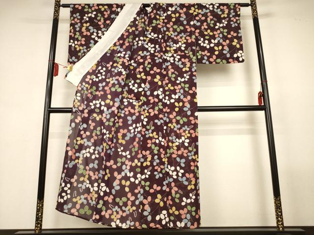 平和屋着物*夏物 小紋 絽 萩文 正絹 逸品 AABL7992jd
