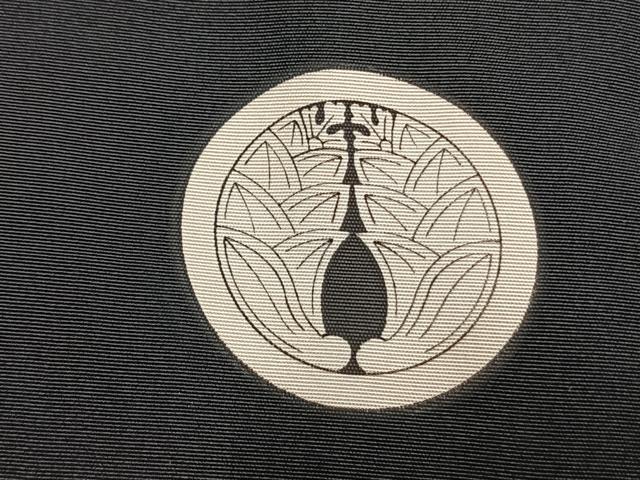 平和屋着物●男性 黒紋付 羽織セット 正絹 逸品 AABL8027fy
