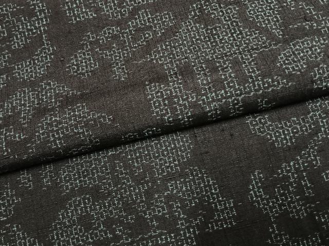 平和屋着物●結城紬 80亀甲 風景文 正絹 逸品 未使用 AABL8068fy